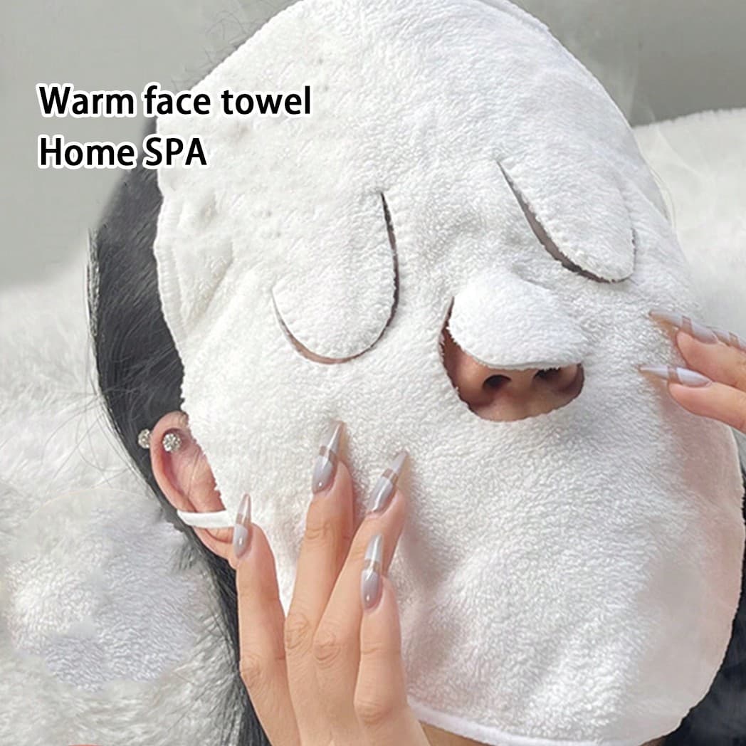 1 pièce Masque facial réutilisable à compression chaude, soins de la peau chauds et froids, hydratation du visage, spa facial à domicile, serviette